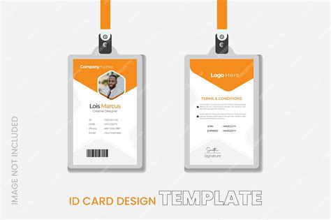 Premium Vector Modern Id Card Design Template