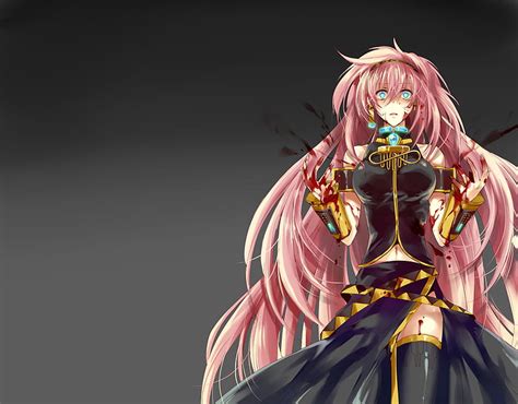 Luka Megurine In Flames Vocaloid Fire Babe Guitar Luka Luka