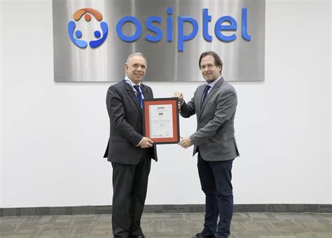 OSIPTEL recibe certificación internacional de su Sistema de Gestión