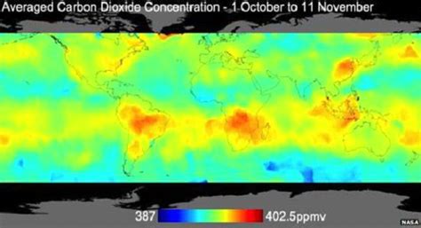 Oco 2卫星首张全球二氧化碳分布图公布 高分辨率对地观测系统吉林数据与应用中心