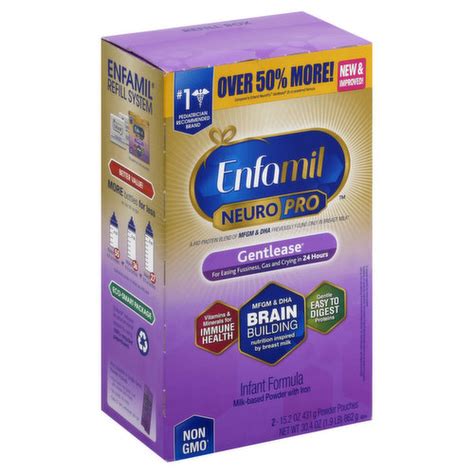 Enfamil Infant Formula With Iron Milk Based Powder Pouches Refill Box