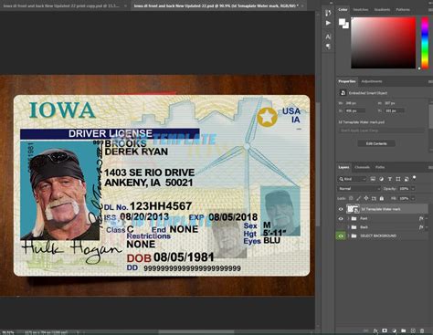 Iowa Driving License PSD Template New 1200DPI Driving License Template