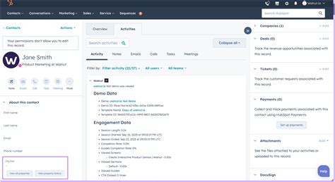 HubSpot Demo Data – Walnut.io