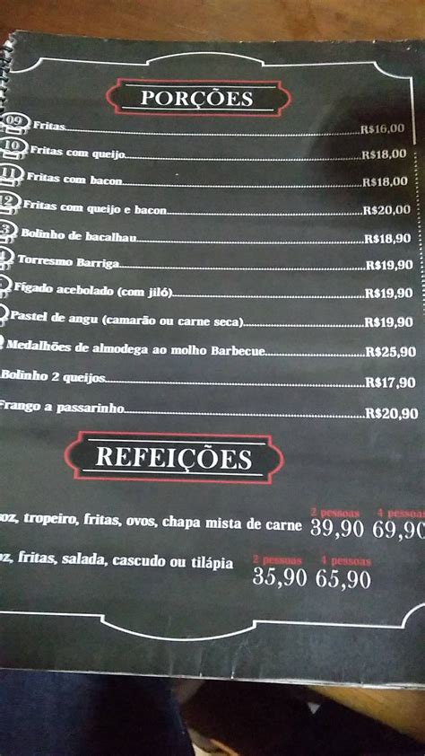 Carta De Restaurante Trem De Minas Belo Horizonte