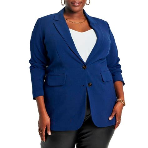 Eloquii Womens Plus Size The 365 Suit Long Tailored Blazer