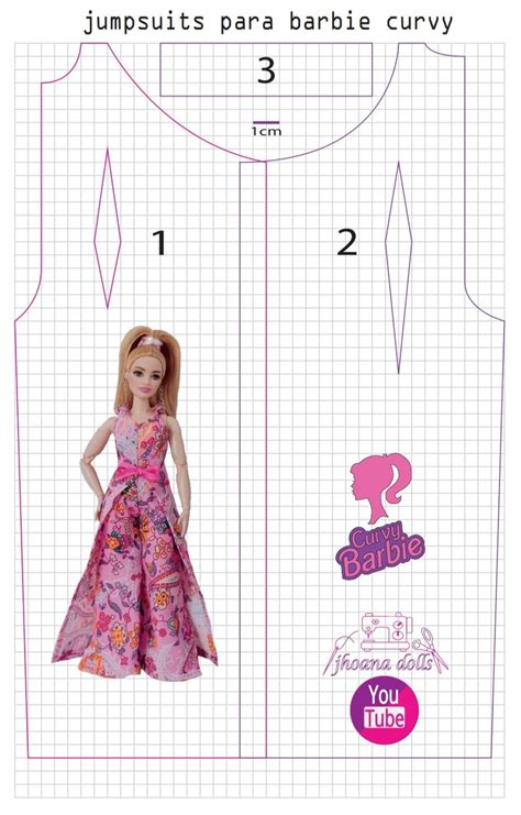 Jumpsuit Para Barbie Curvy Coser Ropa De Mu Ecas Ropa Para Barbie