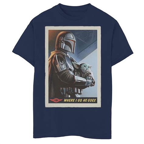 Boys 8 20 Star Wars The Mandalorian Where He Goes Poster Graphic Tee