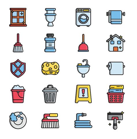 Premium Vector Cleaning Icon Set