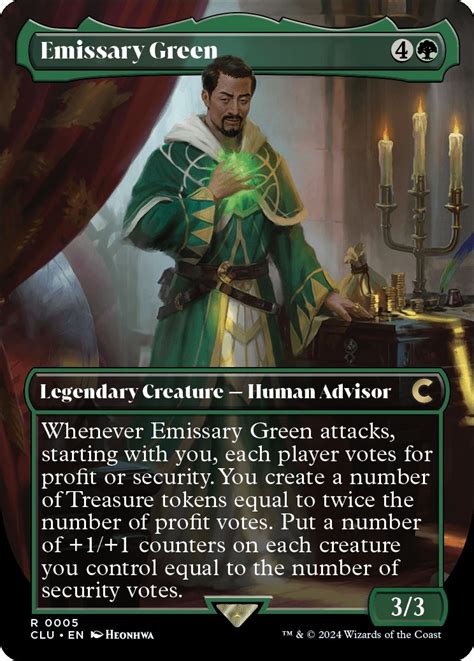 Emissary Green Borderless Ravnica Clue Edition Magic The Gathering