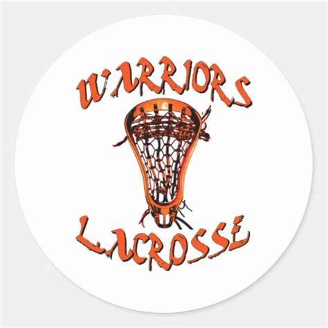 Lacrosse Mascot Warriors Sticker | Zazzle