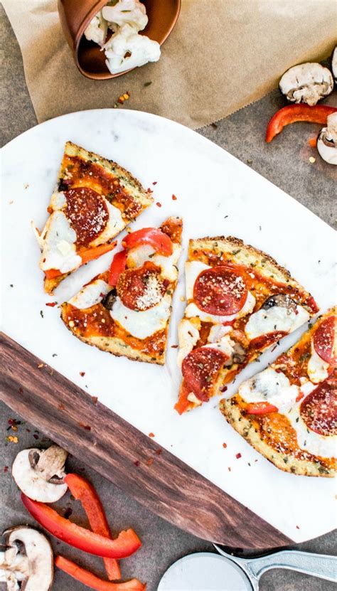 Loaded Pepperoni Cauliflower Crust Pizza The Nosh Life