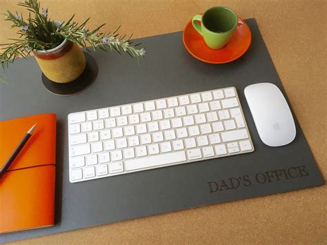 Personalised Leather Desk Mat Etsy