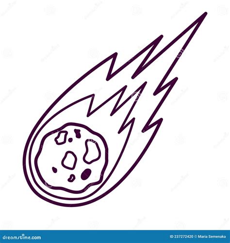 Falling Meteor Icon Vector This Meteor Symbol Is The Icon That Lights Up When Entering The