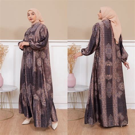 Jual Baju Gamis Airis Pakaian Lebaran Wanita Terbaru Dress Hijab Murah