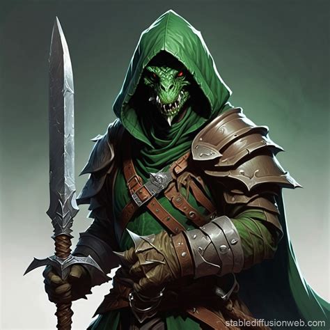 Dragonborn Rogue In Dungeons And Dragons Stable Diffusion Online