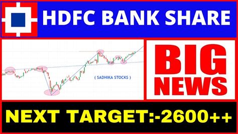 Hdfc Bank Share Latest News Hdfc Bank Big Target Hdfc Bank Ready