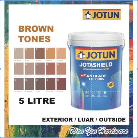 Litres Brown Tones Jotun Jotashield Antifade Colour Exterior Luar