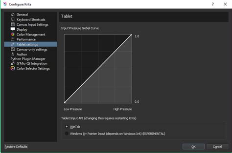 Tablet Settings — Krita Manual 5.2.0 documentation