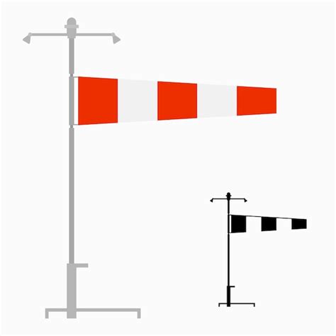 Premium Vector Airfield Wind Direction Indicator Windsock