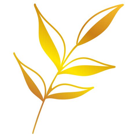 Golden Leaves Illustration 13077906 Png