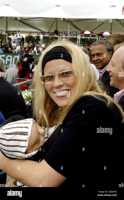 Patricia Ostfeldt The Wife Of Bjorn Borg With Their Newborn Baby