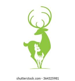 Deer Fawn Silhouette Logo Vector Object Stock Vector (Royalty Free ...