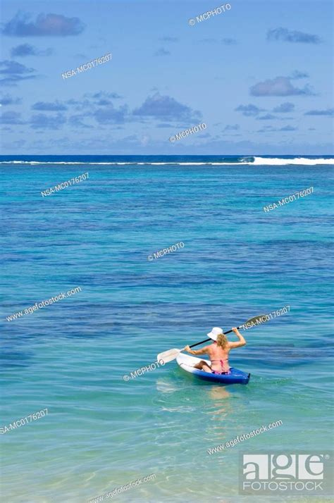 Cook Islands, Rarotonga.Snorkeling near beach, Stock Photo, Picture And ...