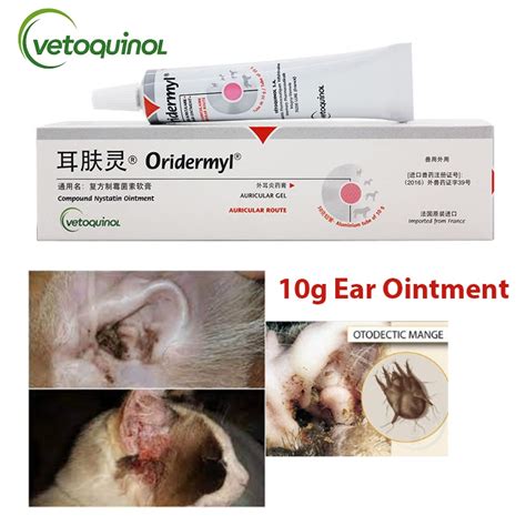 Oridermyl Pet Ear Ointment 10g For Dogs And Cats Ear Mites Otitis