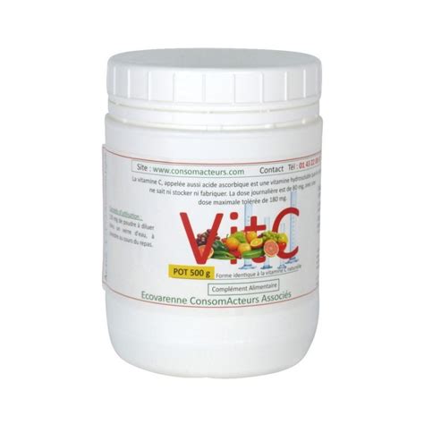 Pure Vitamine C Pot G Poudre Consomacteurs