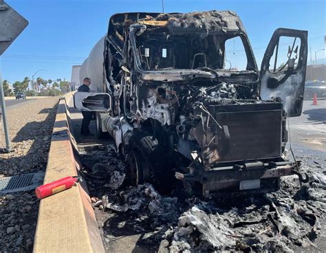 No Injuries Reported After Semi Truck Fire On I 15 Near Washington Klas