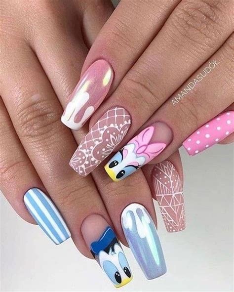 Cartoon Nails For A Fun Design Disneyland Nails Disney Nails