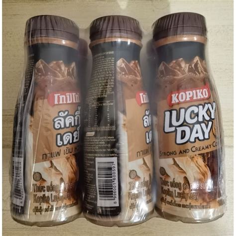 Kopiko Lucky Day Strong And Creamy Coffee Ready To Drink 180ml 6pcs Per