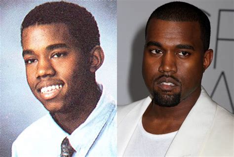 Kanye West at Polaris High School in 1995 and Kanye West in 2011 ...