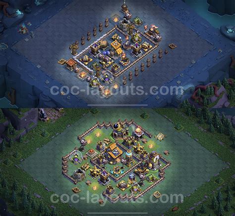 Top Builder Hall Level 10 Anti 3 Stars Base With Link Clash Of Clans Bh10 Copy 14