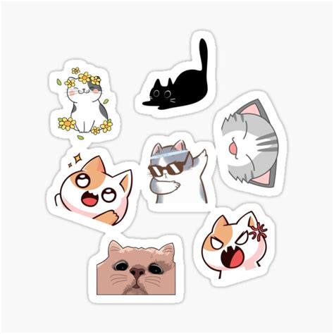 "cool cats stickers pack" Sticker for Sale by luckygifts | Redbubble