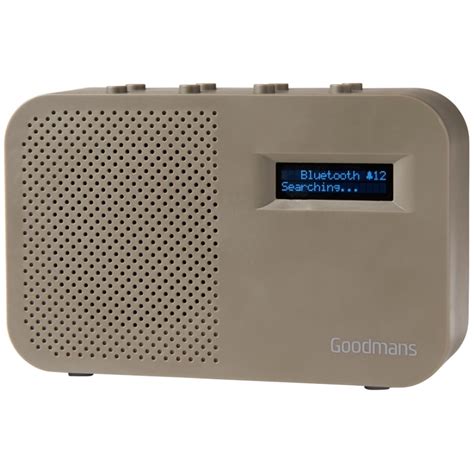 Goodmans Compact DAB Digital Radio Grey Cheap Radios B M Stores