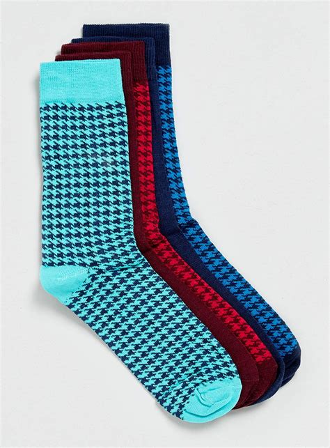 Houndstooth 5 Pack Socks Topman Houndstooth Mens Socks