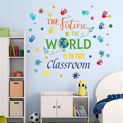 Colorful Inspirational English Motto Wall Stickers For School Classroom