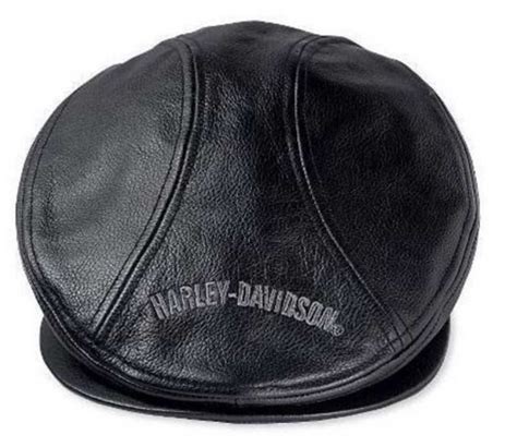 Harley Davidson® Mens Nostalgic Trademark Leather Ivy Cap 99561 04v