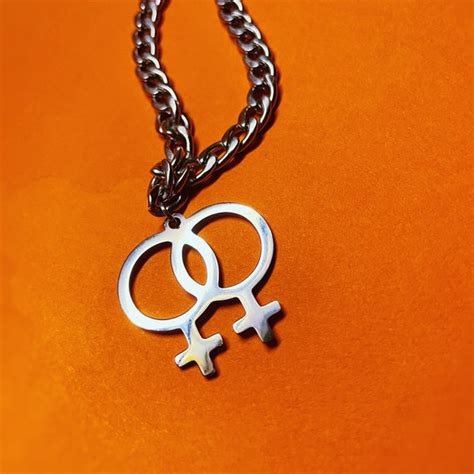 Lesbian Stainless Steel Necklace Etsy