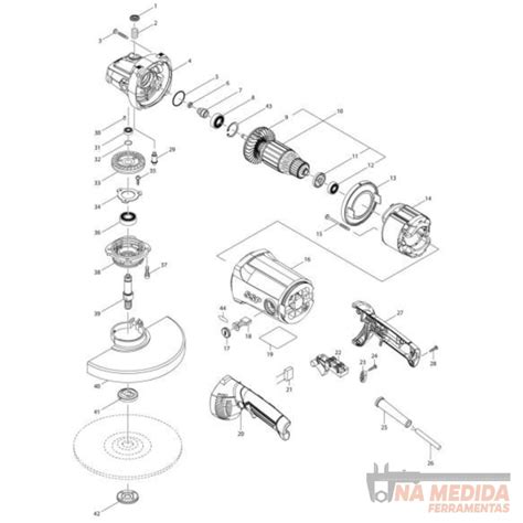 ENGRENAGEM HELICOIDAL 53 ESMERILHADEIRA MGA92B M0921 MAKITA 227618 4