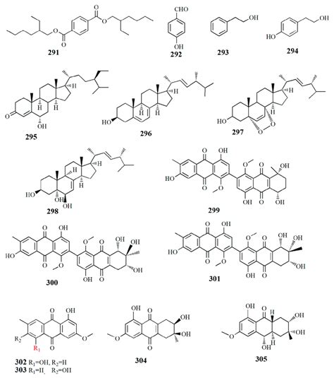 Molecular structure of compounds 291-305. | Download Scientific Diagram