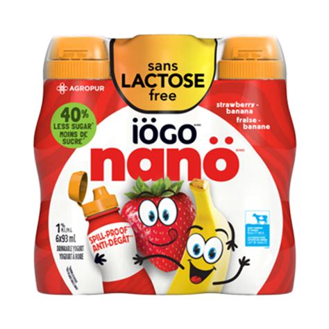 nanö Yogourt en tube Fraise Melon Bleuet 8x60g IÖGO