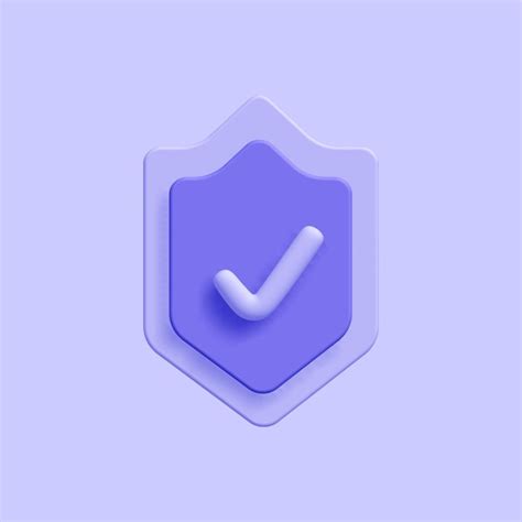 Premium Photo Shield Icon Isolated On Blue 3d Render