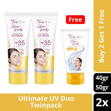 Jual Buy Glow Lovely Ultimate Uv Duo Krim Vit C G Free Glow