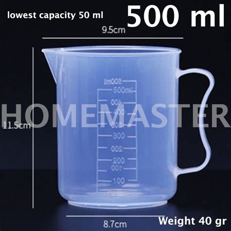 Jual HomeMaster PP Polypropylene Plastic Plastik Measuring Cup Gelas