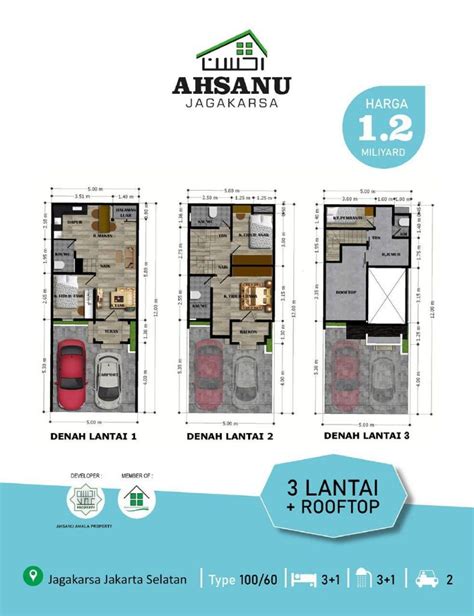 Denah Rumah Di Jagakarsa Lantai Rooftop Kpr Rumah Kpr Rumah