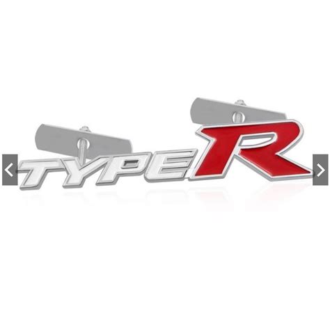 HONDA CARS Type R Logo Metal Car Front Grille Emblem 3D Grill Logo TYPE R