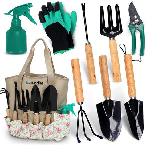 Scuddles Garden Tools Set Piece Heavy Duty Gardening Kit With