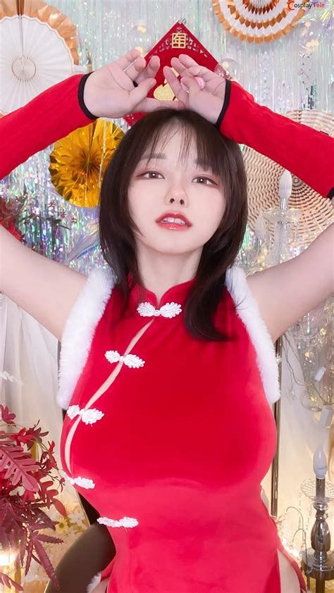 Arty Huang Arty亚缇 Red Qipao Lunar New Year 29 Photos Cosplaytele